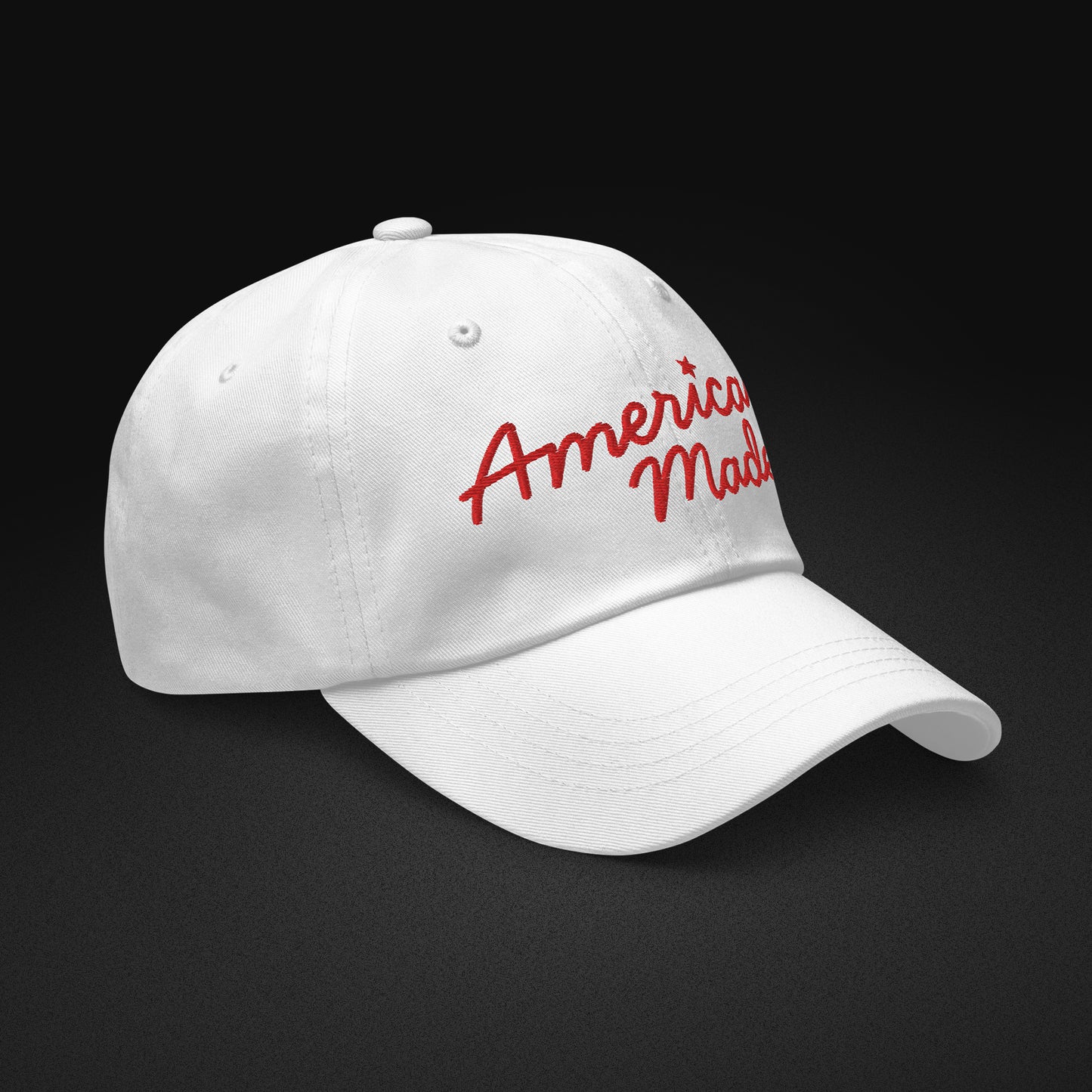 American Made — Patriotic | Dad Hat - White