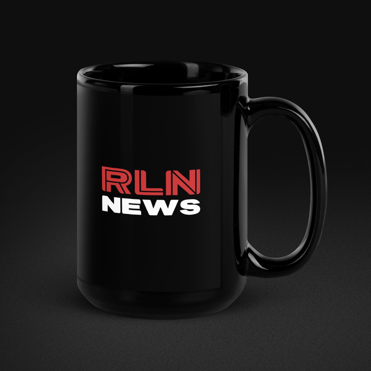 RLN News Black Glossy Mug