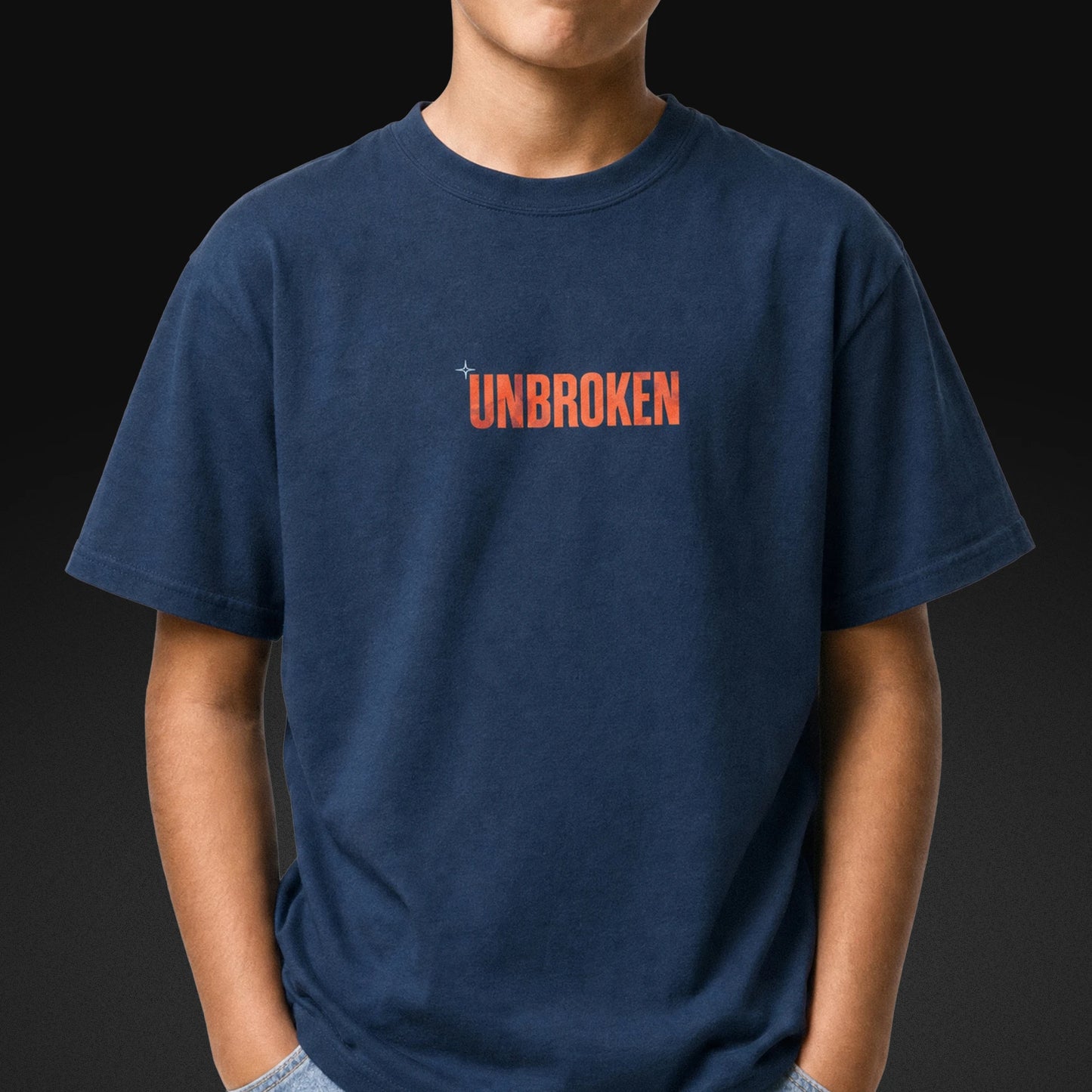 Unbroken - Youth T-Shirt - FRONT MODEL