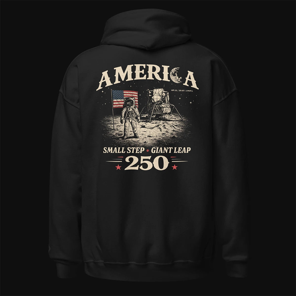 America — Small Step, Giant Leap - Moon Landing Hoodie