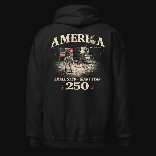 America — Small Step, Giant Leap - Moon Landing Hoodie