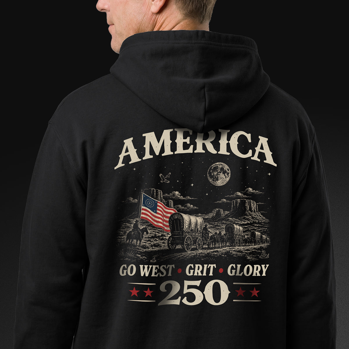 America — Go West, Grit & Glory Hoodie