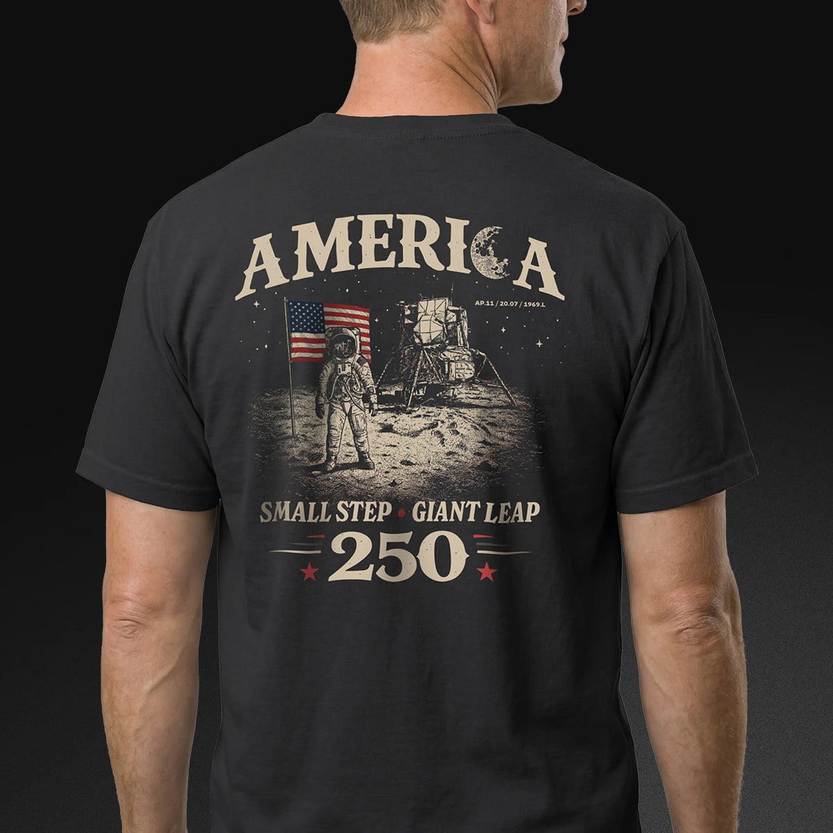 America — Small Step, Giant Leap - Moon Landing T-Shirt