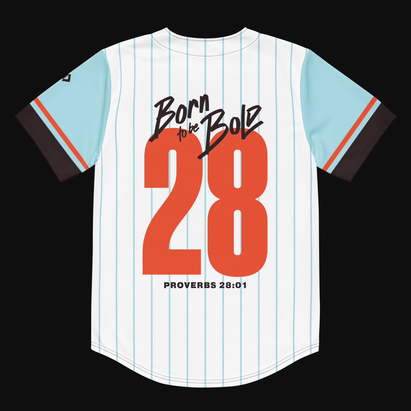 Born to be Bold — Proverbs 28:1 | Baseball Jersey - BACK