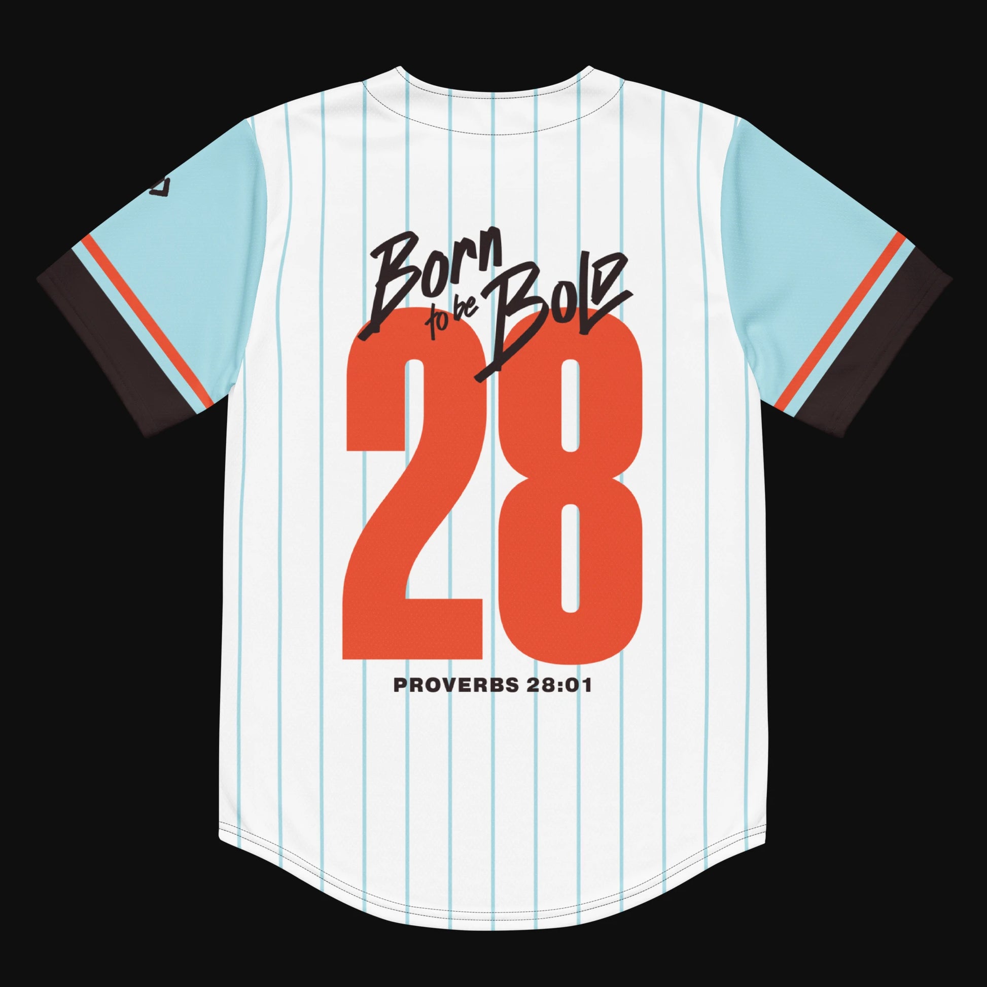 Born to be Bold — Proverbs 28:1 | Baseball Jersey - BACK