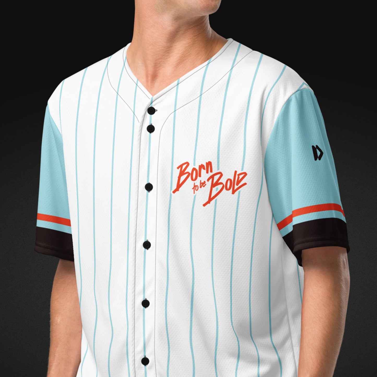 Born to be Bold — Proverbs 28:1 | Baseball Jersey - FRONT ANGLE