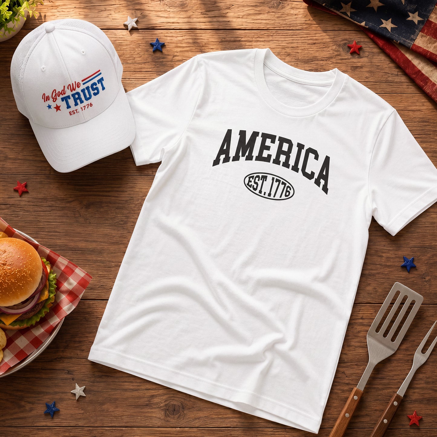 America Est. 1776 White Bundle