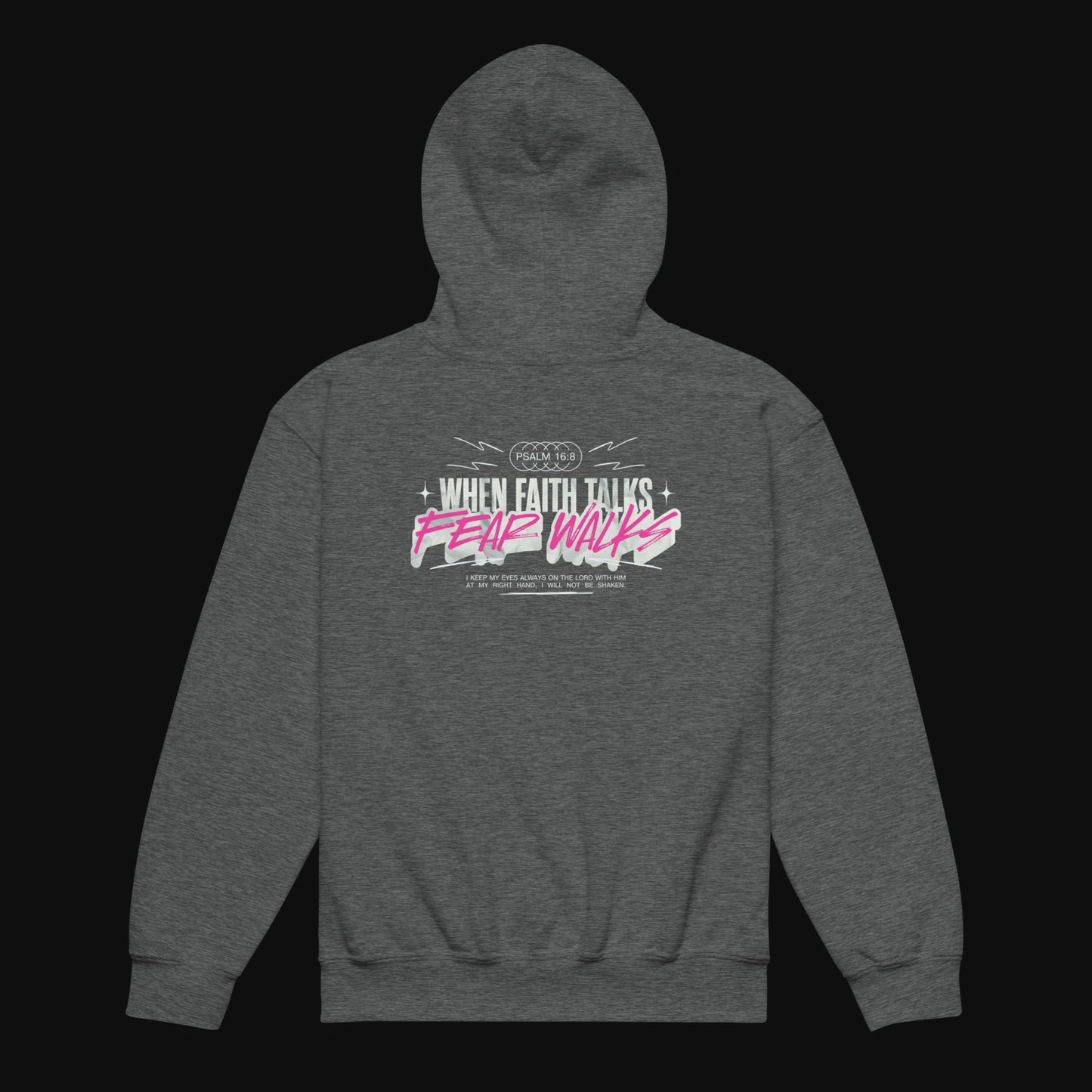 When Faith Talks, Fear Walks - Youth Hoodie Girl