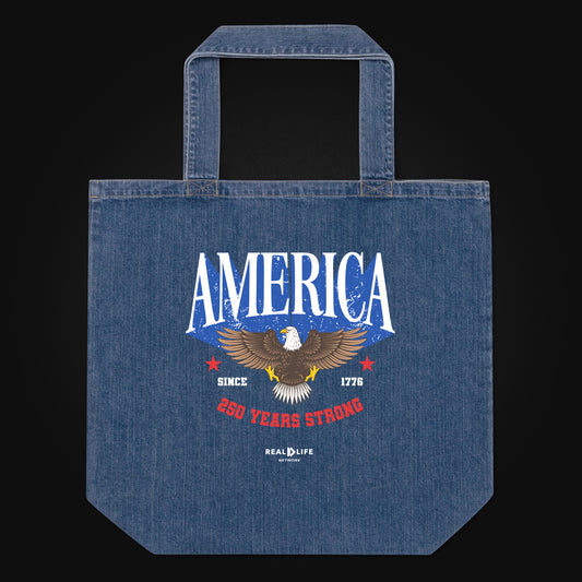 America Denim Tote Bag