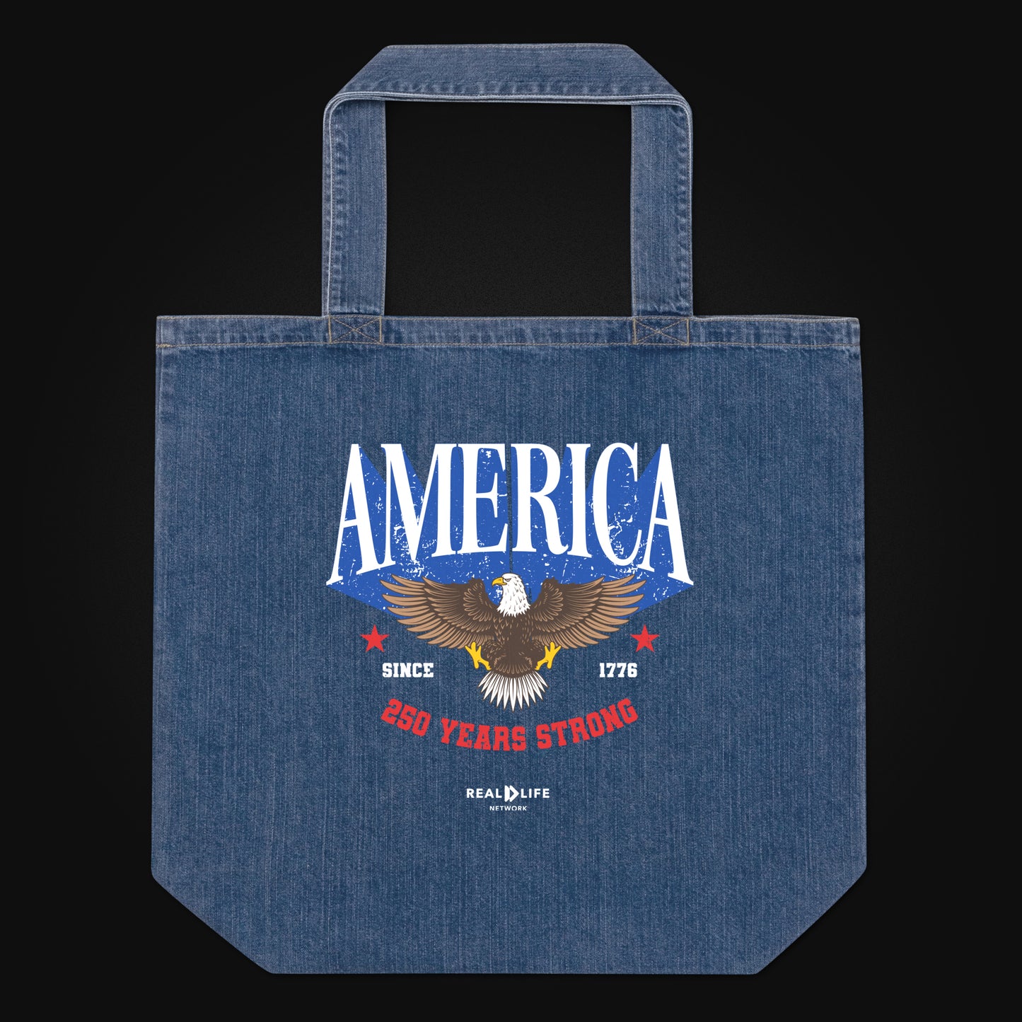 America Denim Tote Bag