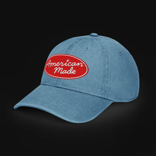 American Made — Patriotic Dad Hat - Denim