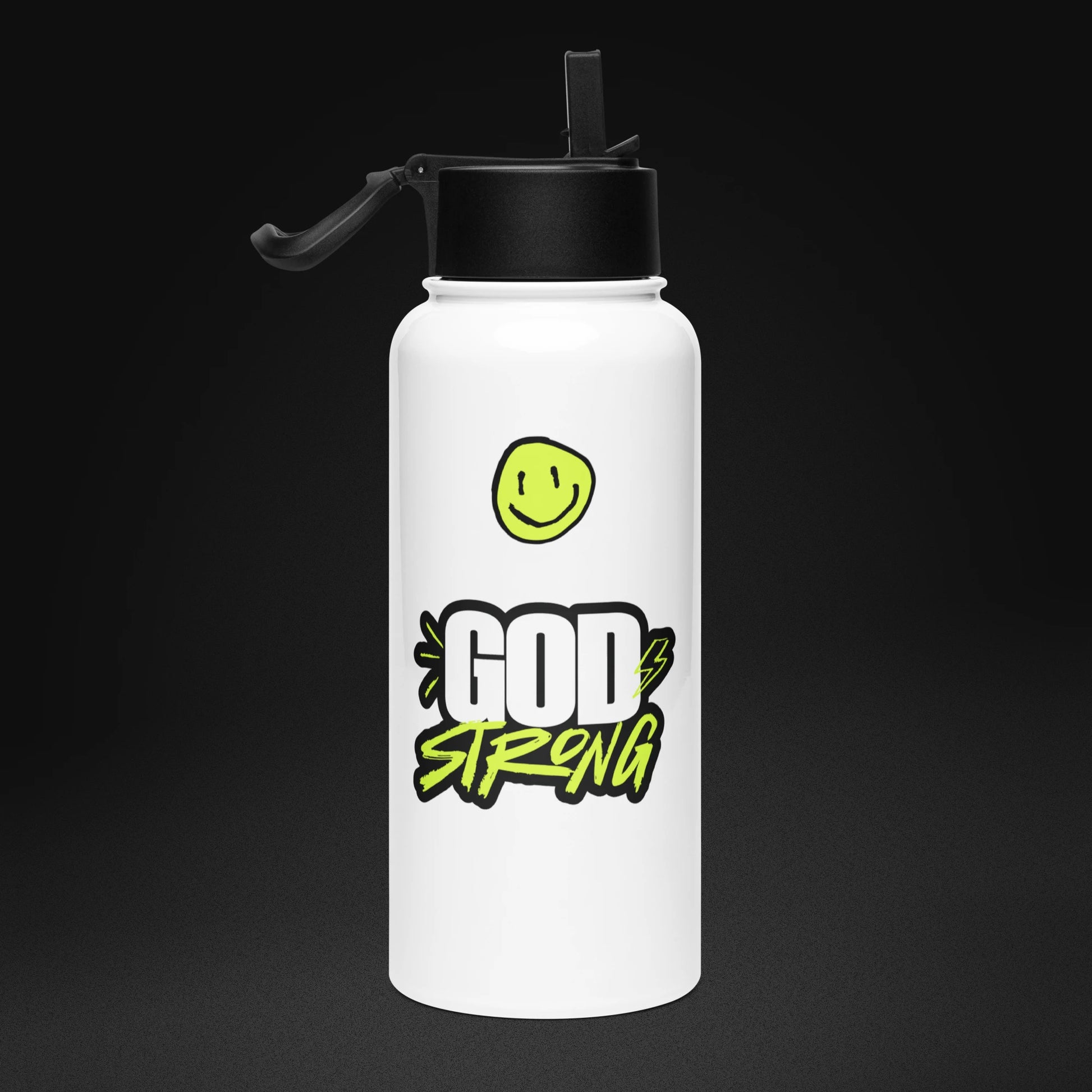 God Strong - Stainless Steel Water Bottle - FRONT