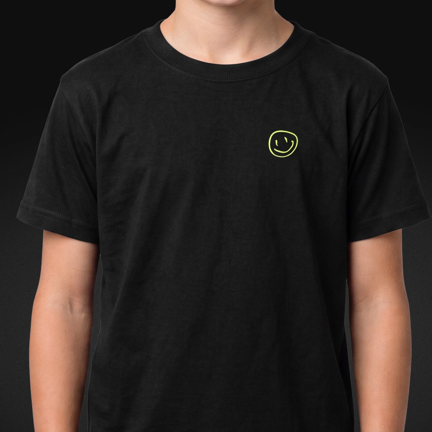 God Strong — Bold Faith Youth Tee - FRONT CLOSE UP