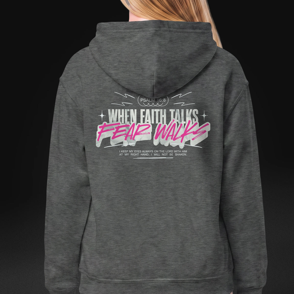When Faith Talks, Fear Walks - Youth Hoodie Girl