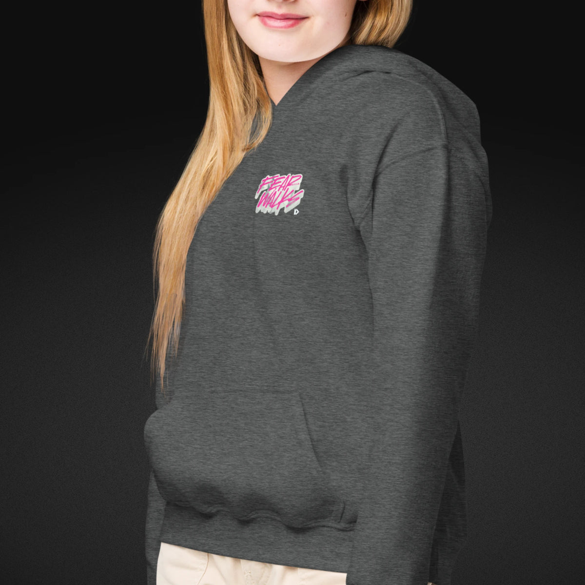 When Faith Talks, Fear Walks - Youth Hoodie Girl