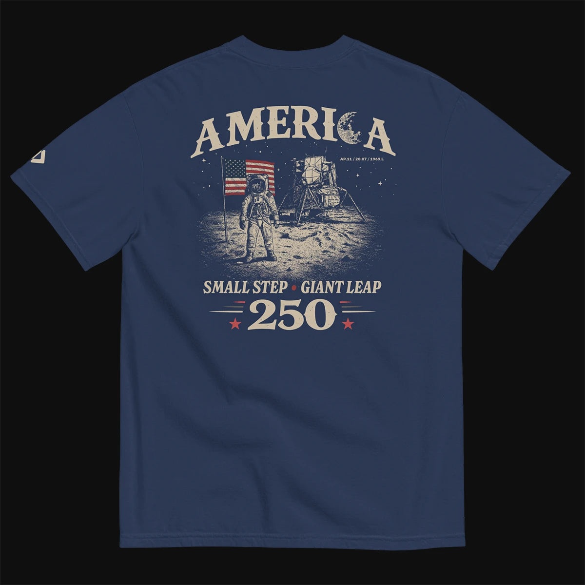America — Small Step, Giant Leap - Moon Landing T-Shirt