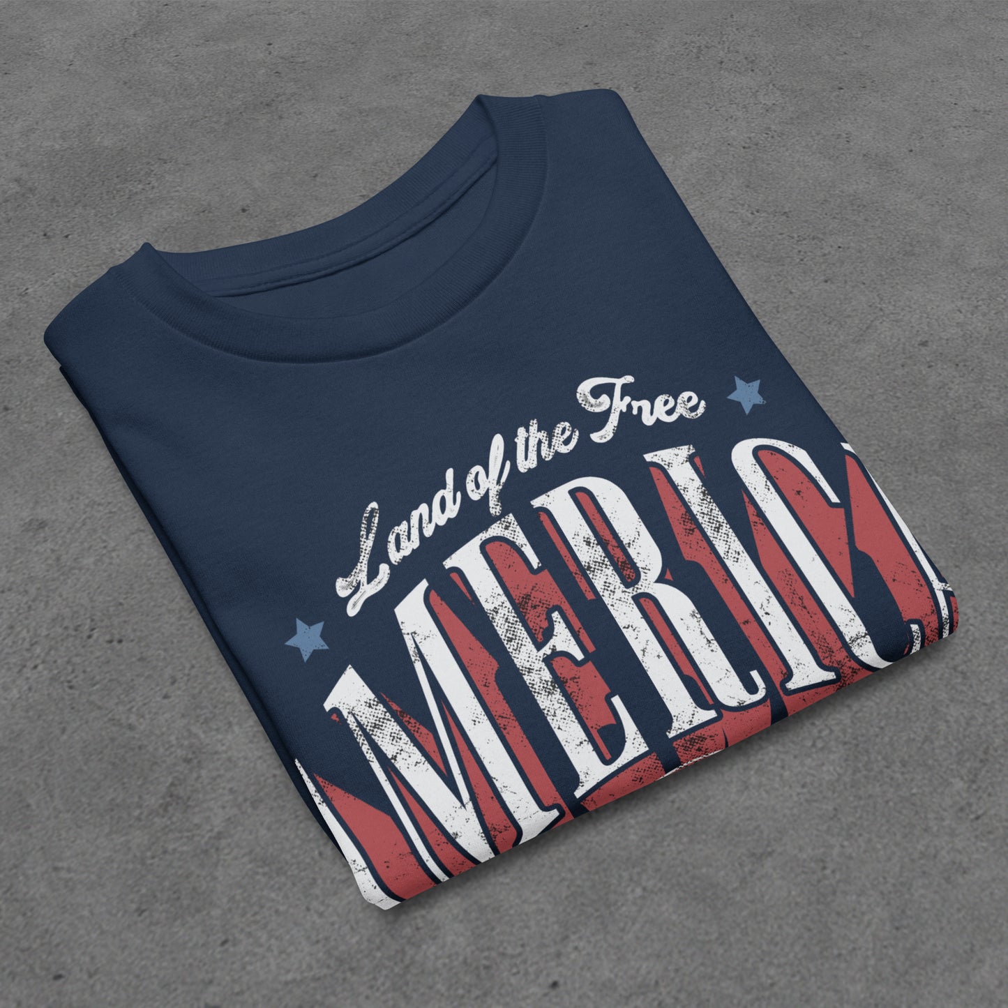 Land of the Free, Home of the Brave | Youth Patriotic Tee - Navy