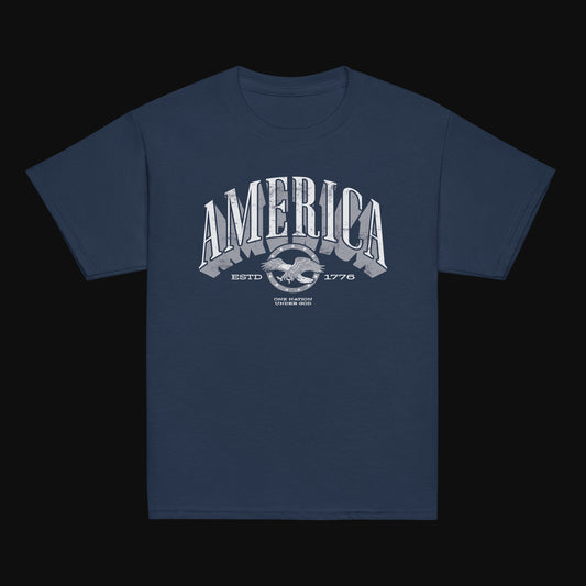 America 1776 — One Nation Under God | Patriotic Youth Tee - Navy
