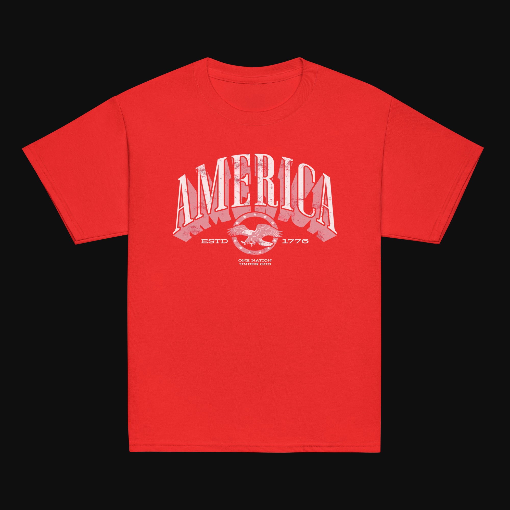 America 1776 — One Nation Under God | Patriotic Youth Tee - Red – Real ...