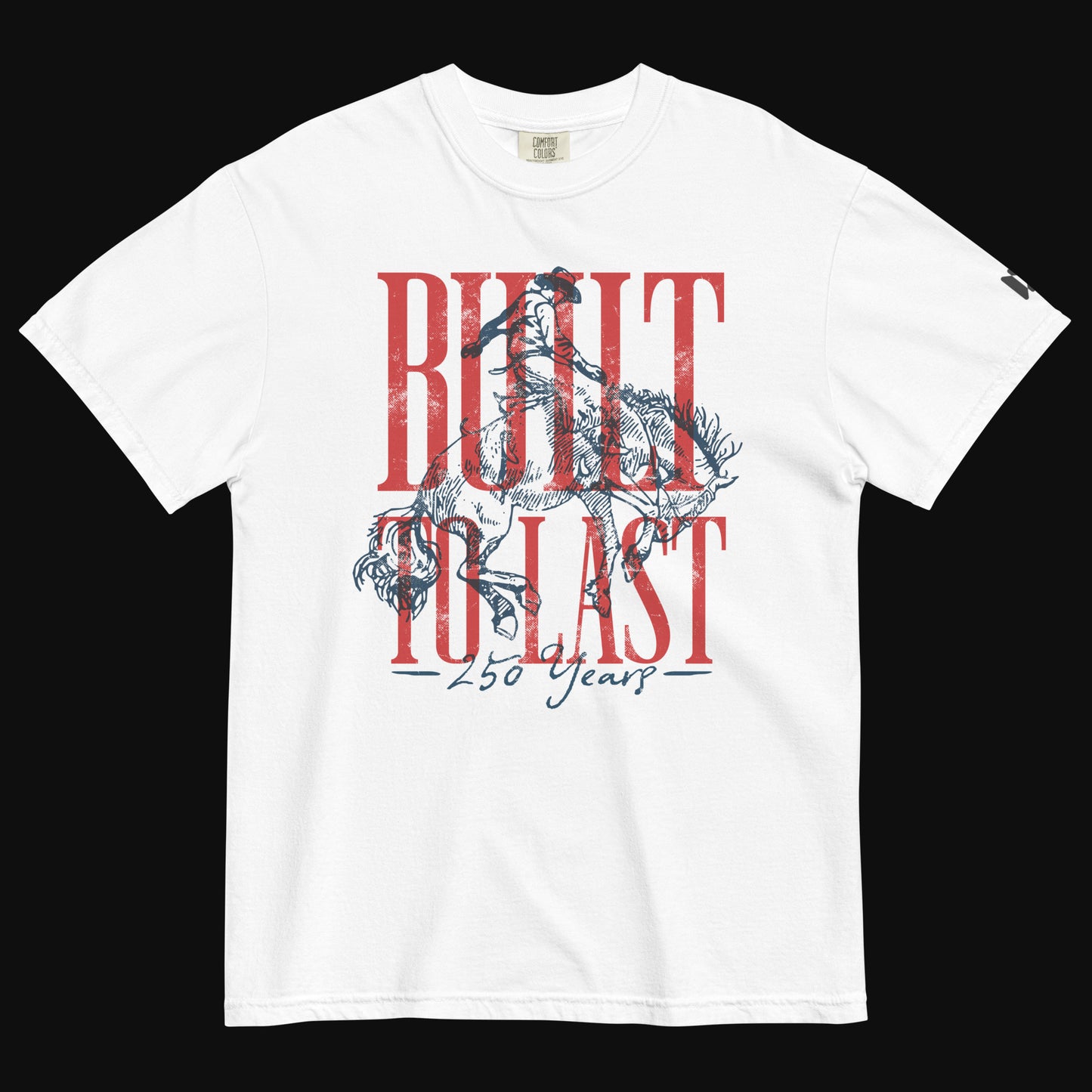 Built to Last — 250 Years | Patriotic Bold Tee - Red Graphic