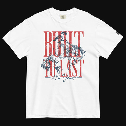 Built to Last — 250 Years | Patriotic Bold Tee - Red Graphic